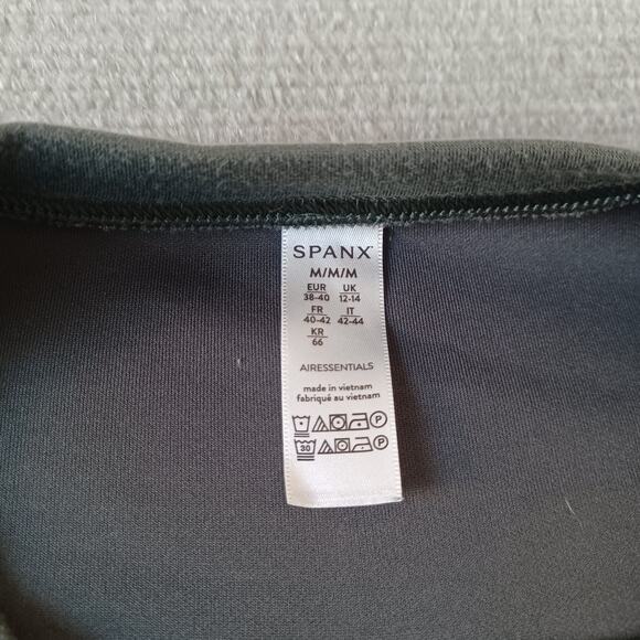 Spanx Air Essentials Sweater Dress Womens M Gray Crew Neck Casual Stretch Pocket - Picture 3 of 9